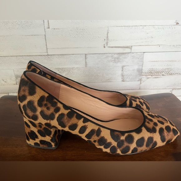 J.Crew Block-heel pumps in leopard size 9 - Picture 1 of 10